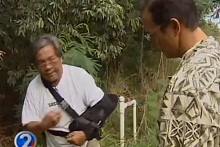 Roger Corrales at Waimanalo Research Station